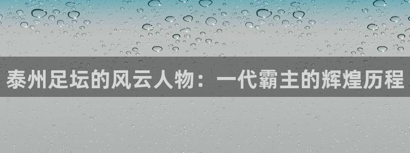 泰州足坛的风云人物:一代霸主的辉煌历程